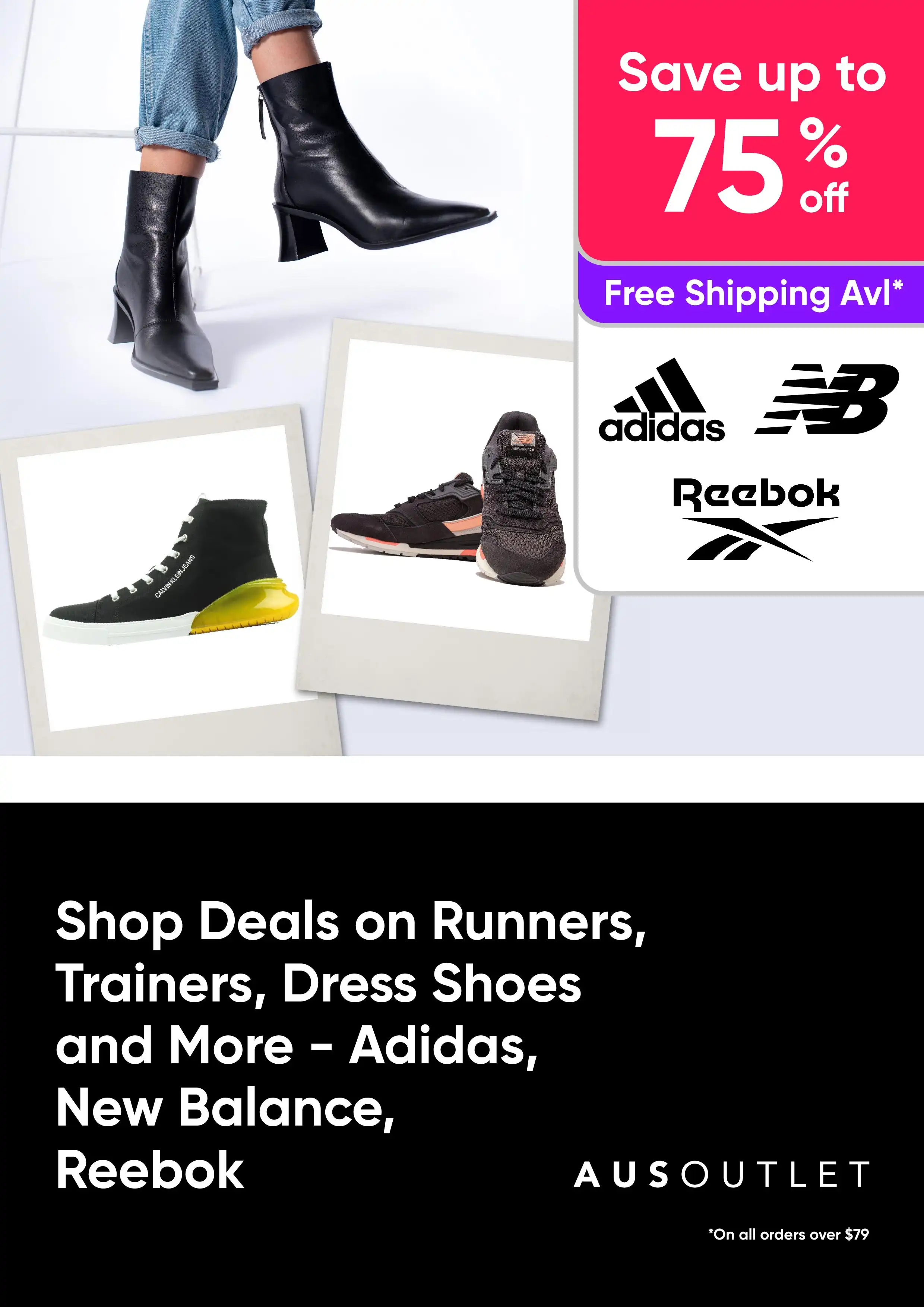 Shop Deals on Runners, Trainers, Dress Shoes and More - Save Up to 75% Off