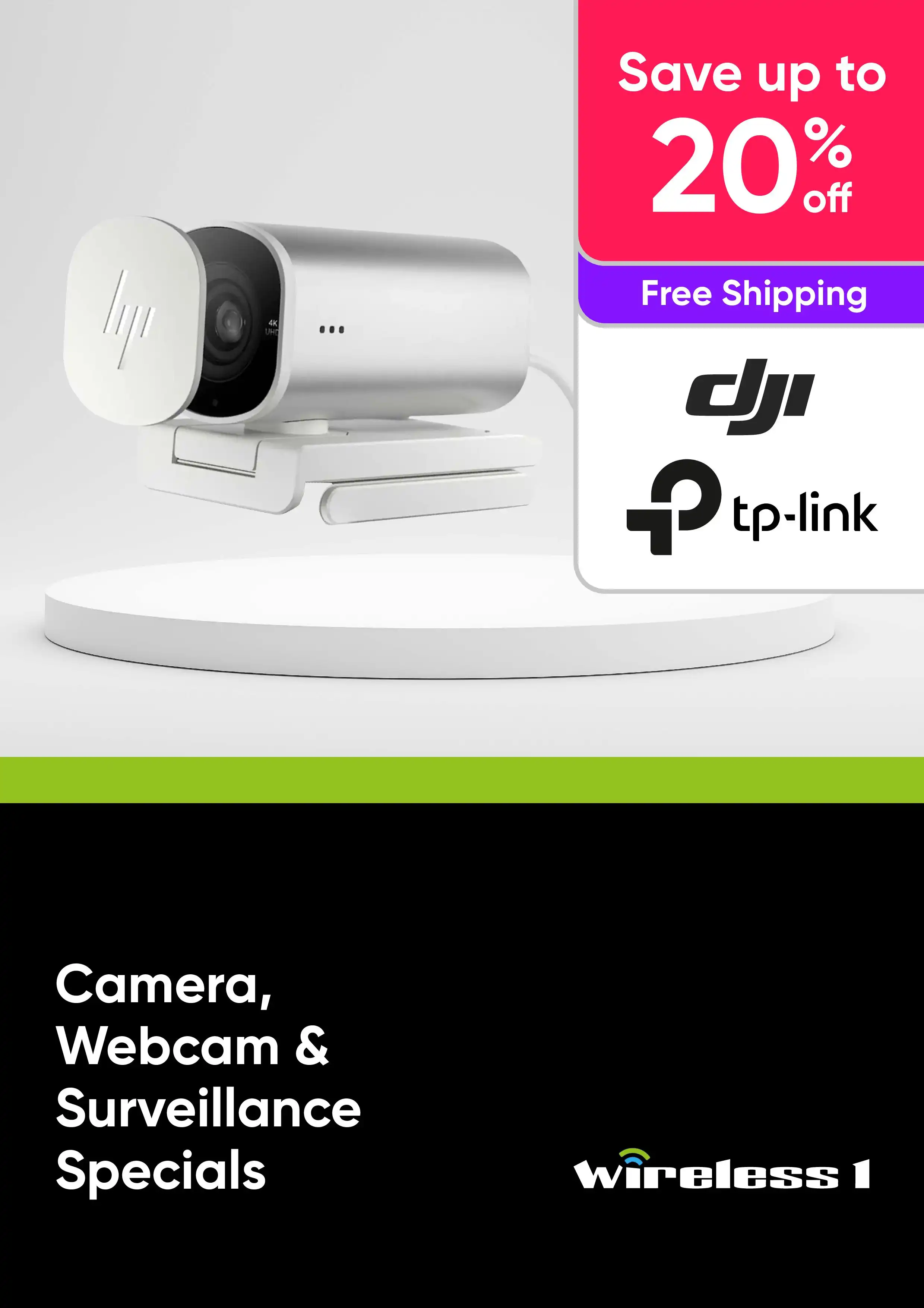 Save up to 20% on Cameras, Webcams & Surveillance