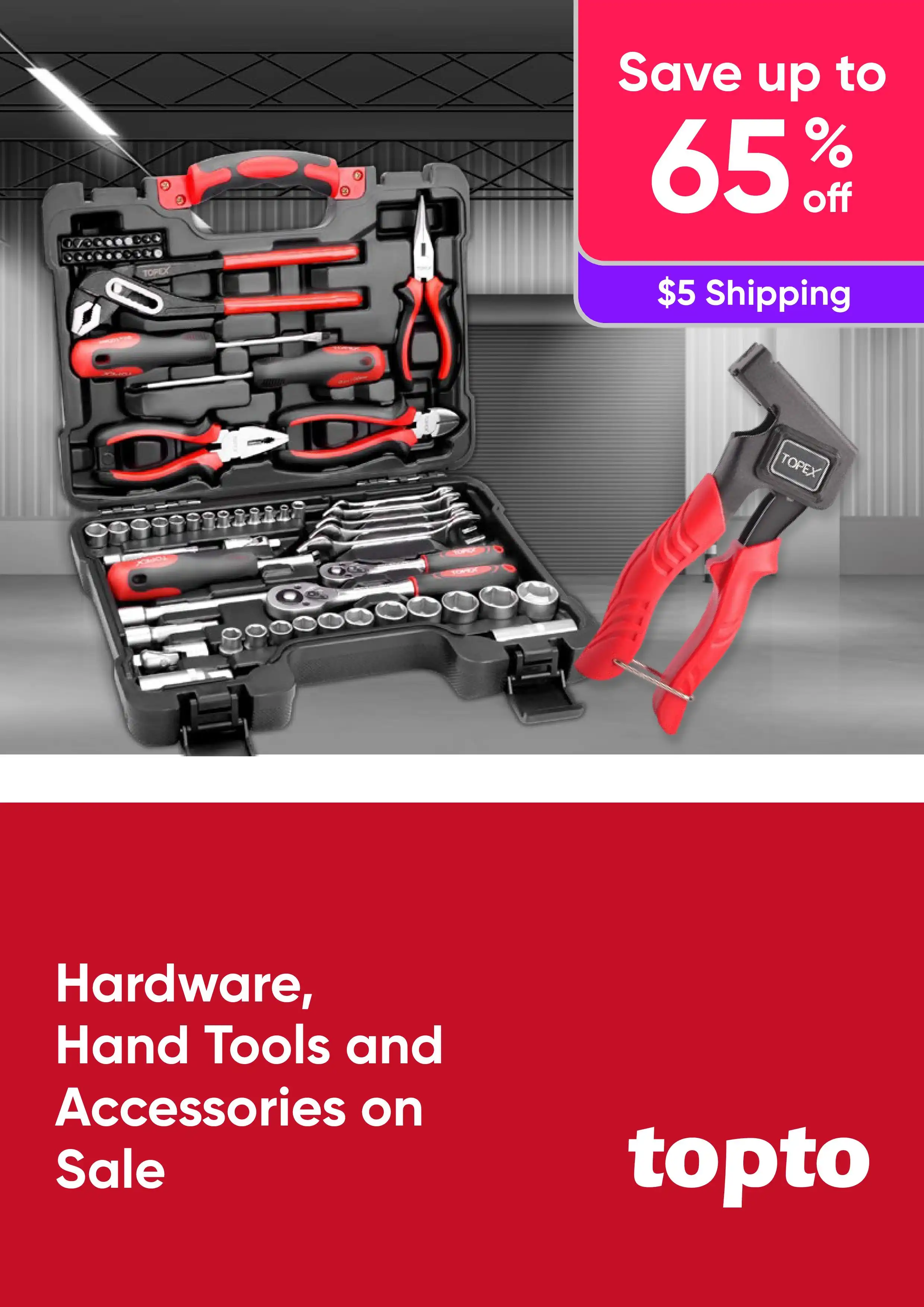 Hardware, Hand Tools and Accessories on Sale – Save Up to 65% Off