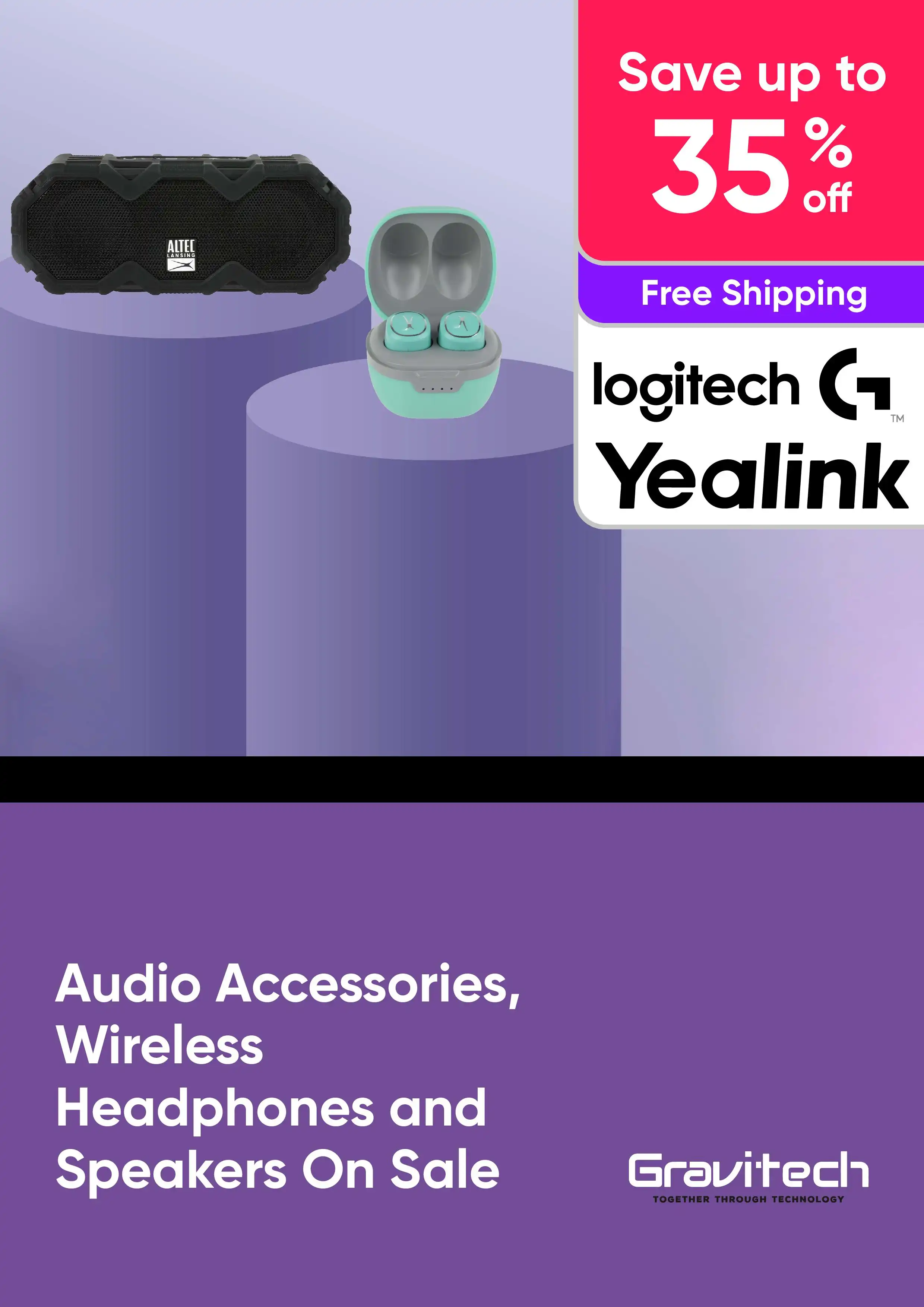 Audio Accessories, Wireless Headphones and Speakers On Sale - Save Up to 35% Off