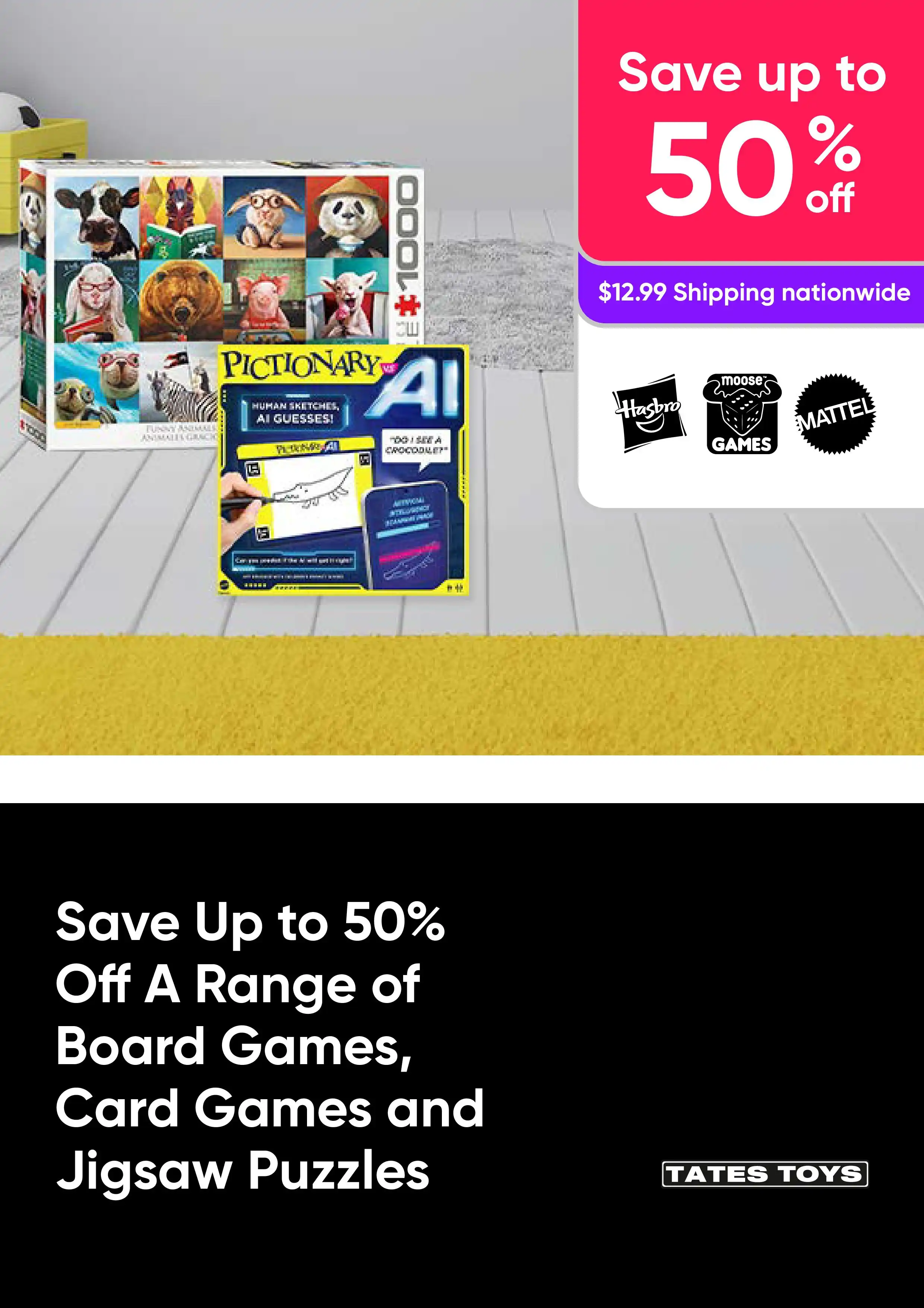 Save Up to 50% Off A Range of BoardGames, Card Games and Jigsaw Puzzles