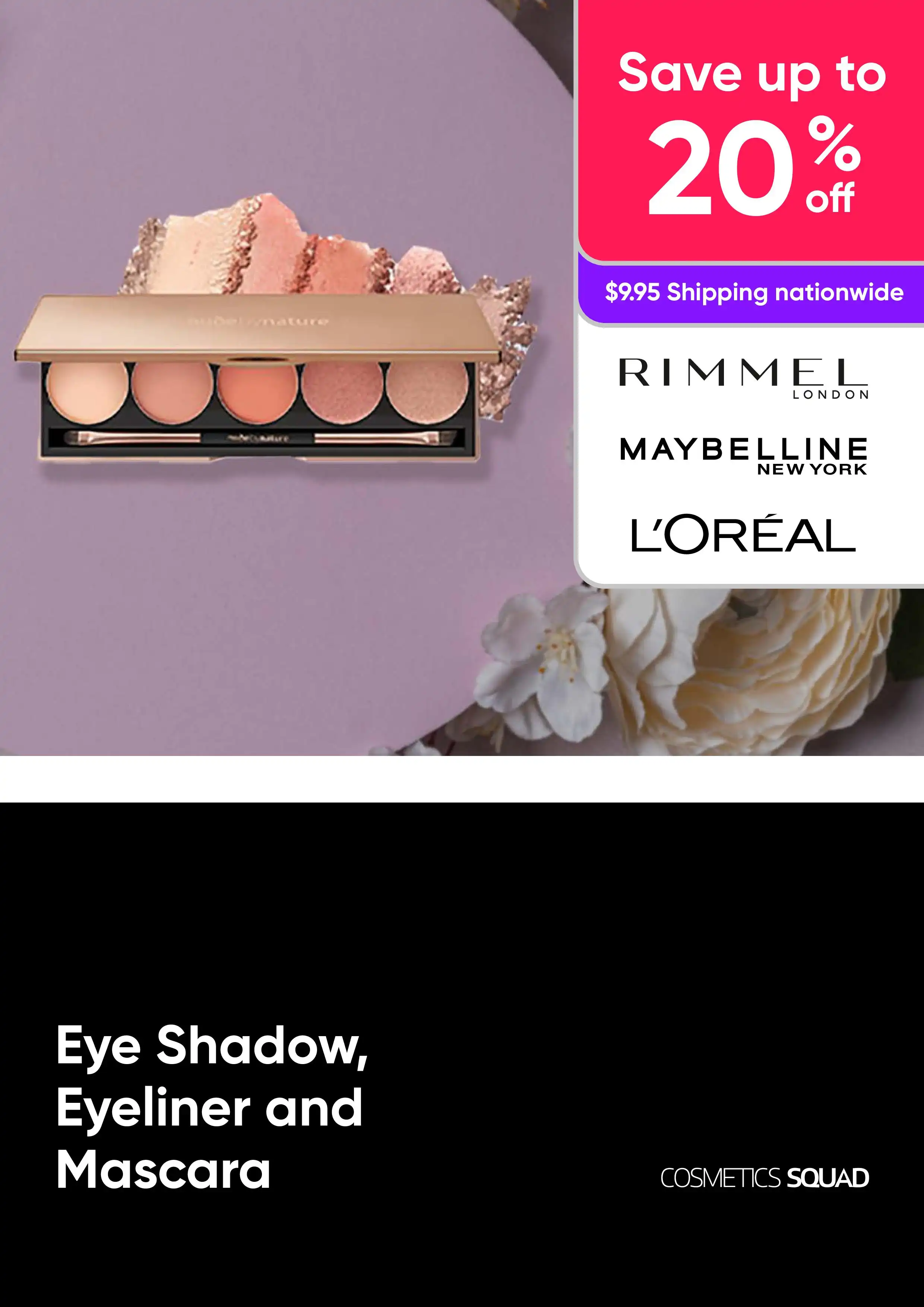Eye Makeup Specials - Eye Shadow, Eyeliner and Mascara - Maybelline, L'Oreal - Deals from $7.99