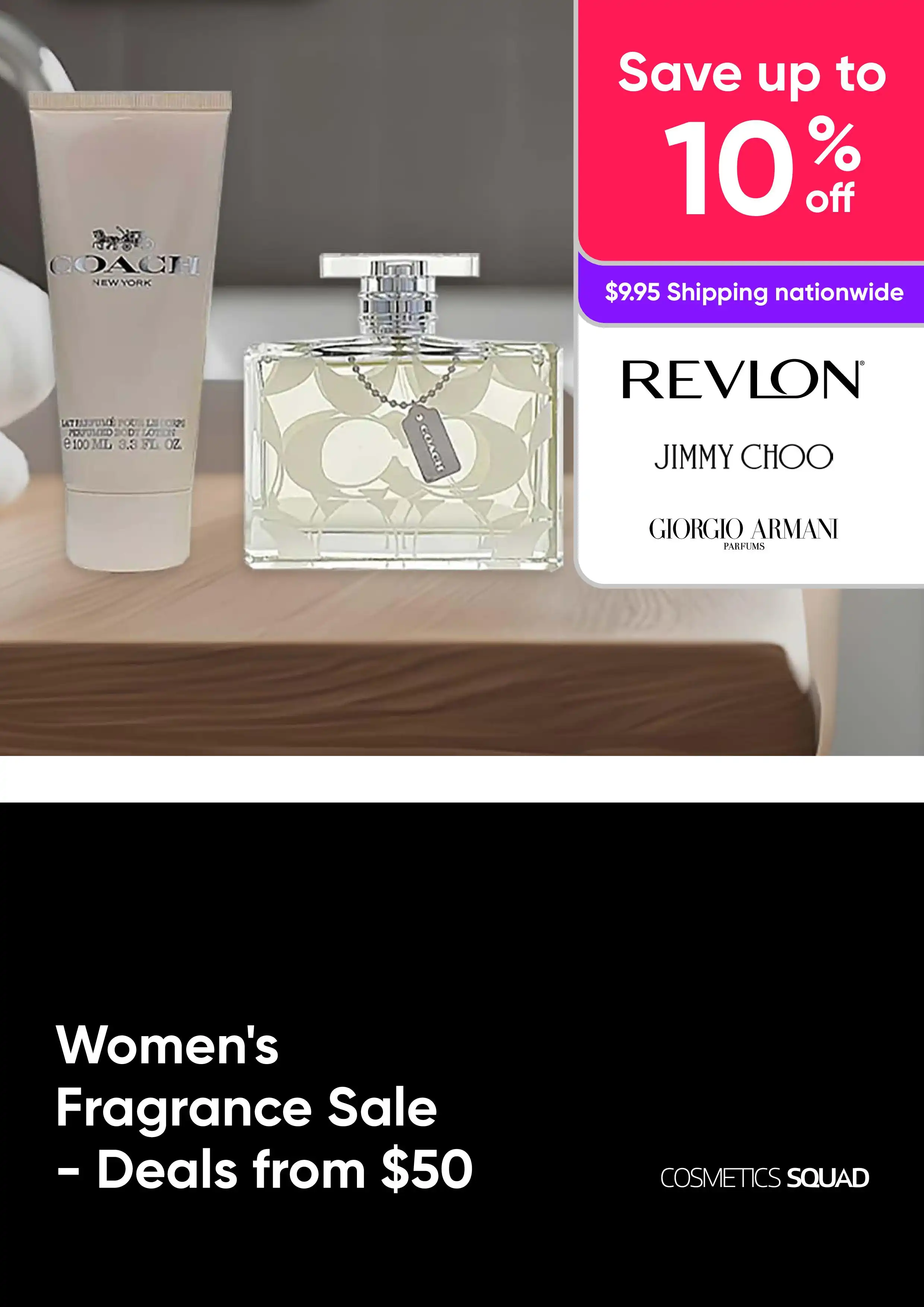 Women's Fragrance Sale - Revlon, Jimmy Choo, Giorgio Armani - Deals from $50