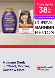 Haircare Deals - Save up to 38% off L'Oreal, Garnier, Revlon & more