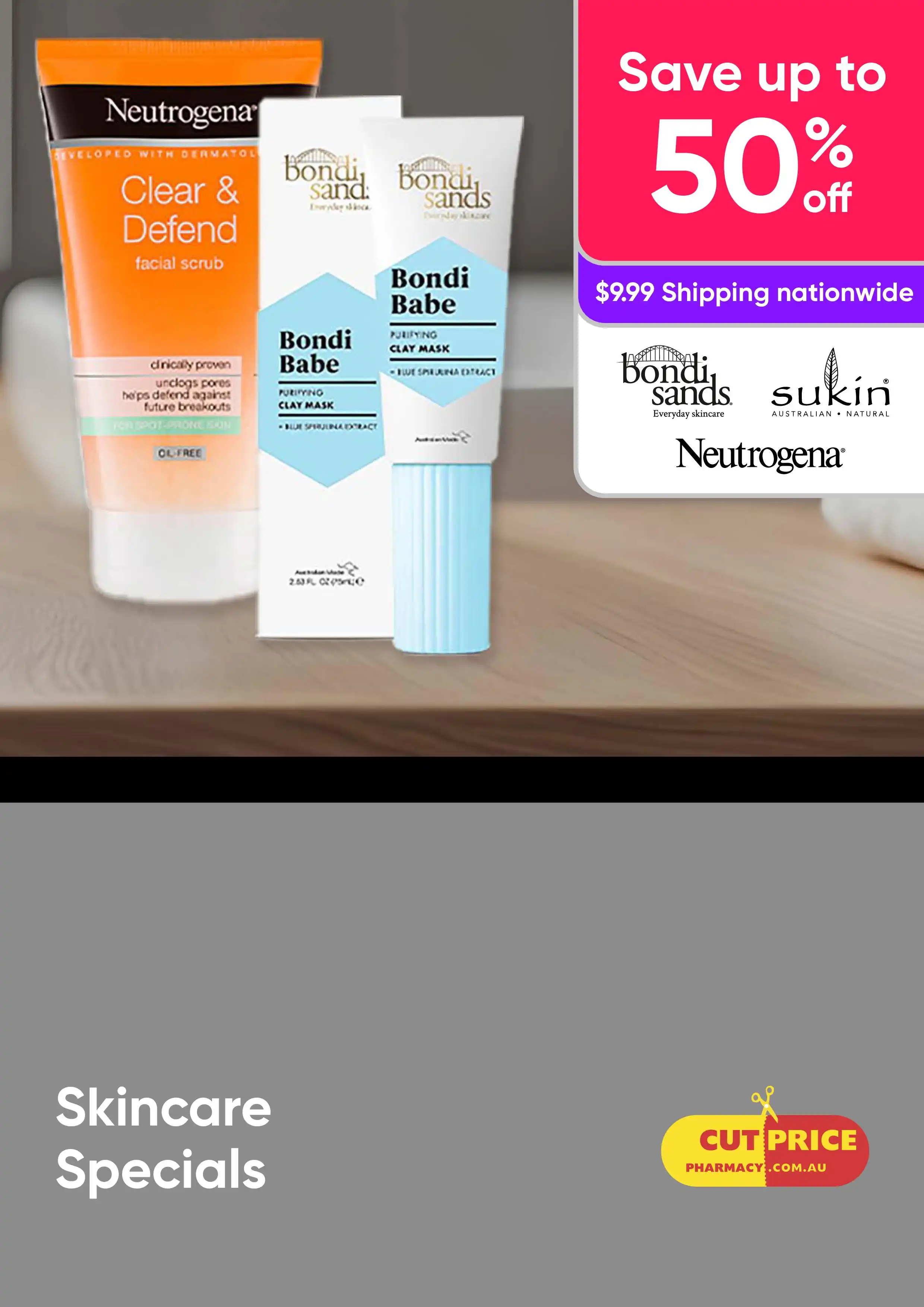 Bondi Sands, Neutrogena, Sukin & other Skincare Brands up to 50% Off