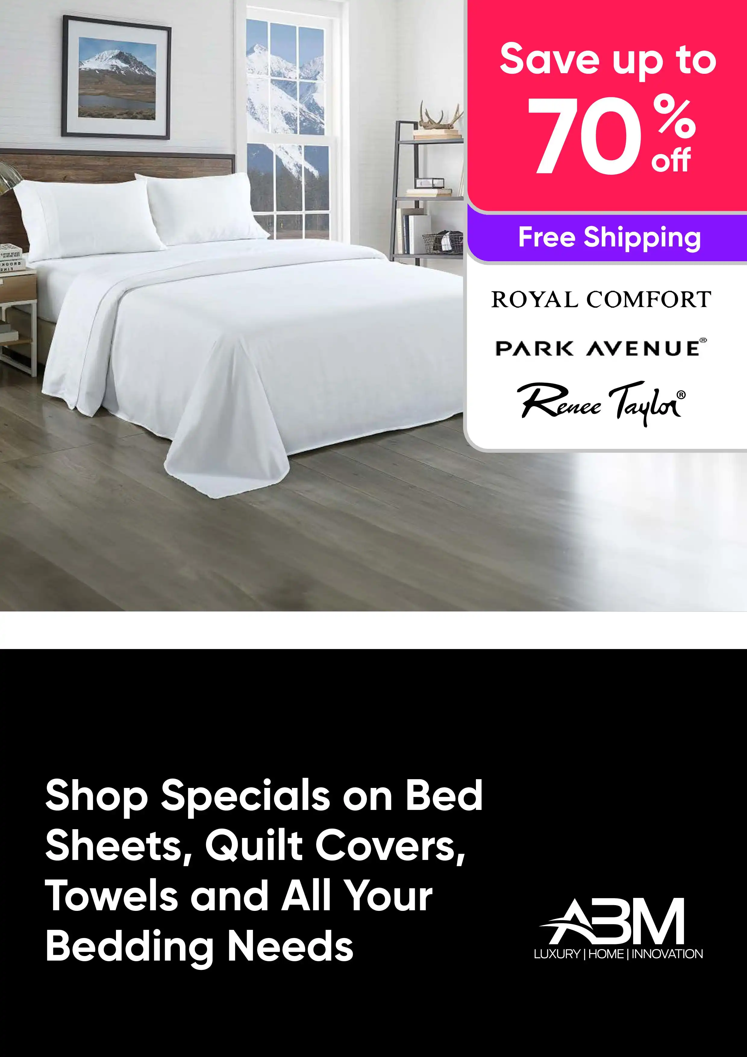 Bed and Bath Sale - Shop Specials on Bed Sheets, Quilt Covers, Towels and All Your Bedding Needs