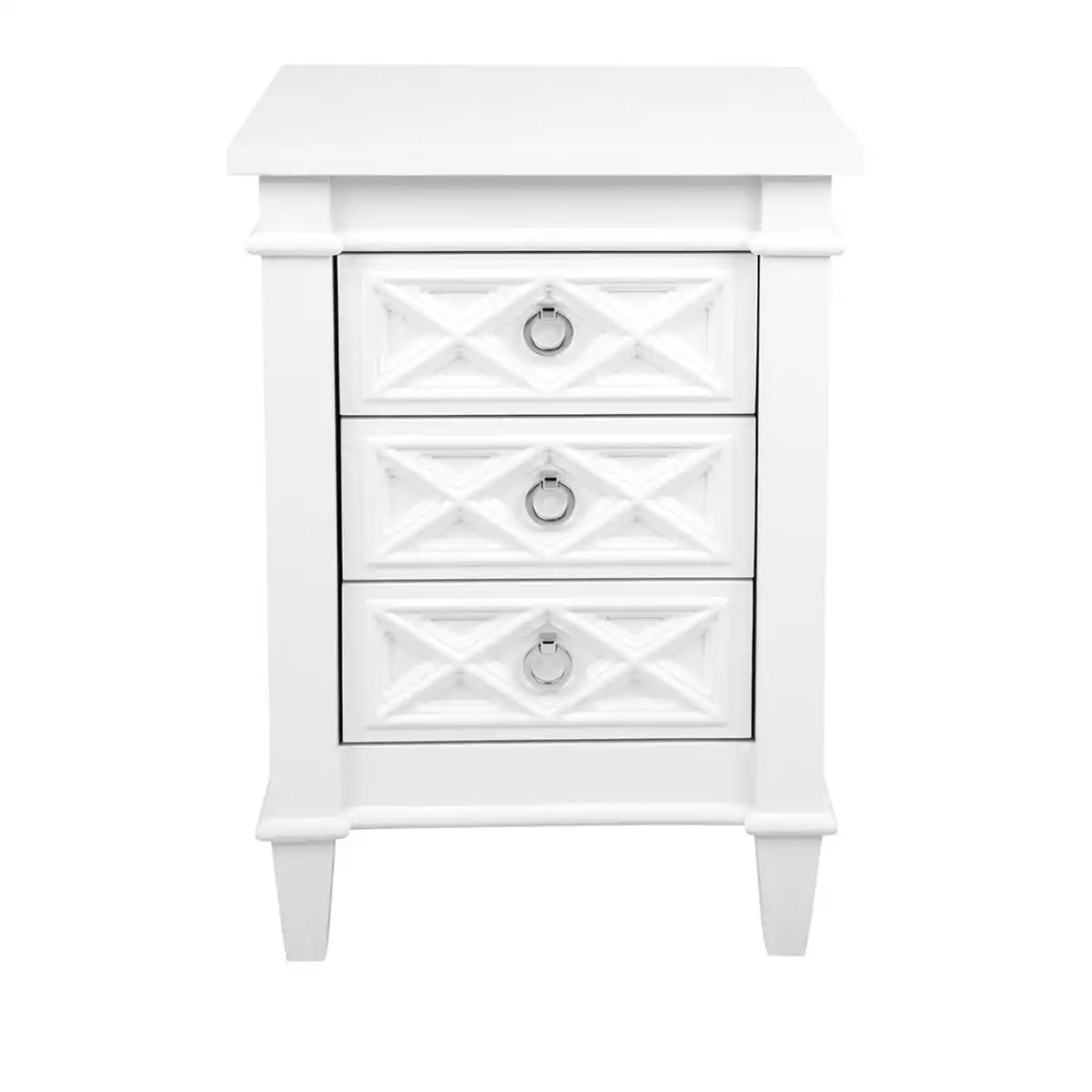 Plantation Bedside Table -  Small White