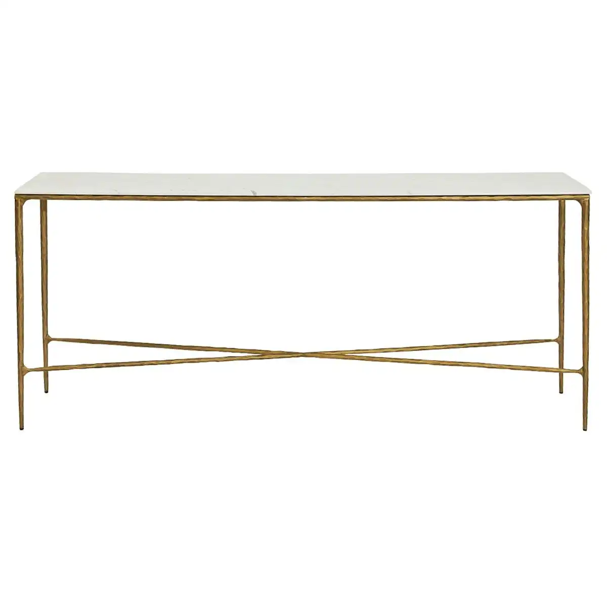 Heston Marble Console Table - Large Brass