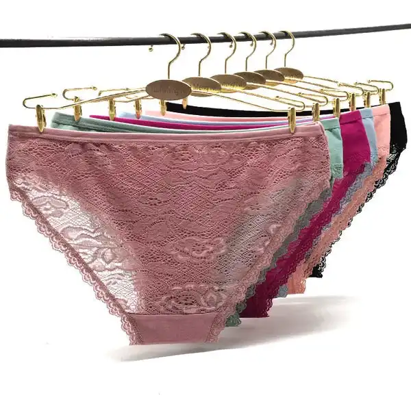 6 x Womens Sheer Spandex / Cotton Briefs - Assorted Colours Underwear Undies 89583
