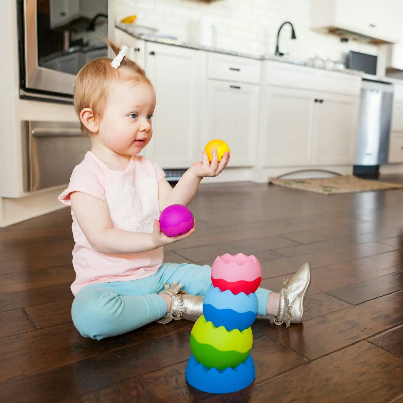 Fat Brain Toy Co Tobbles Neo 6m-4y for Baby/Kids/BPA Free Stackable/Stacking Toy