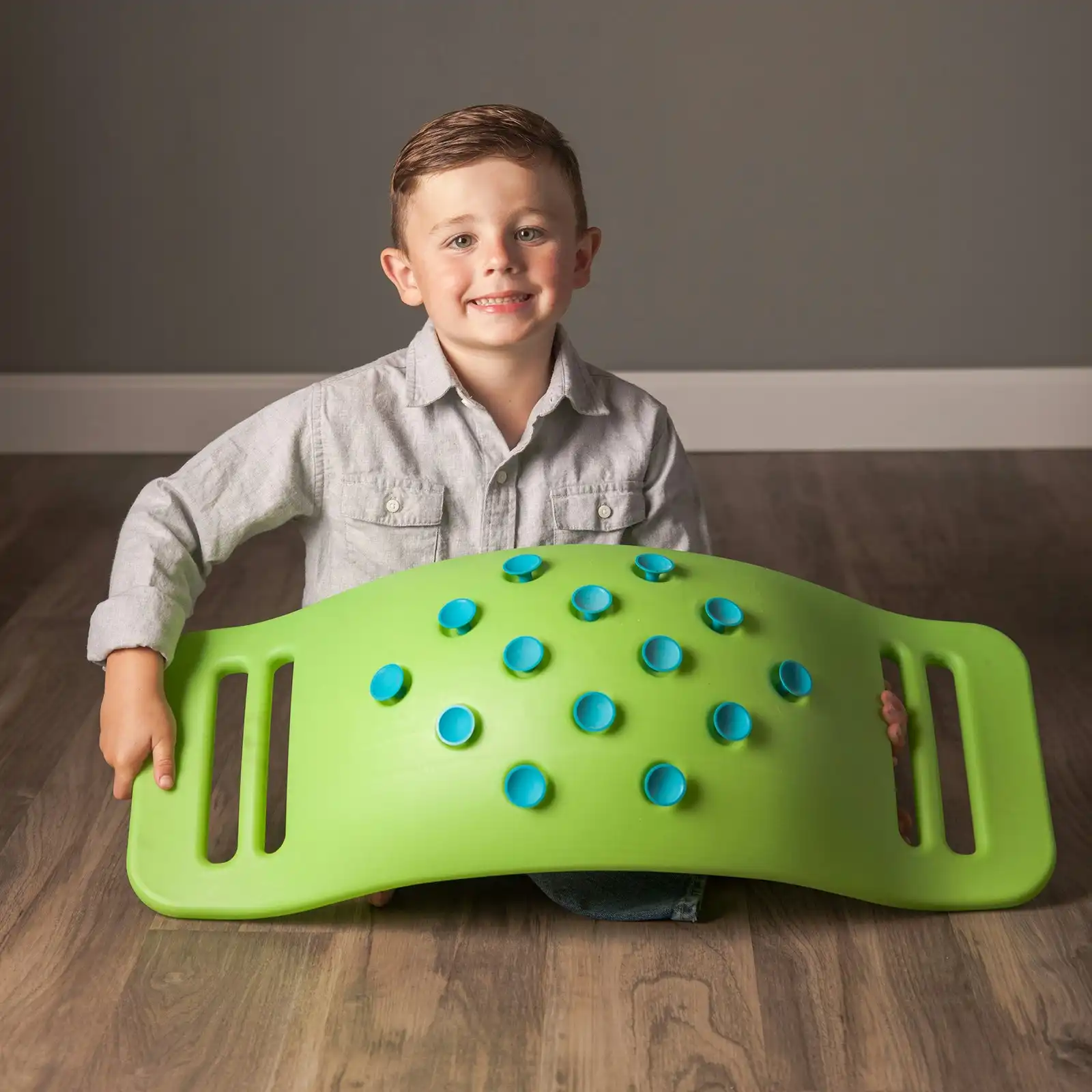 Fat Brain Toy Co. 71cm Teeter Popper Kids Balance Toy/Rocking Seat 3y+ Green