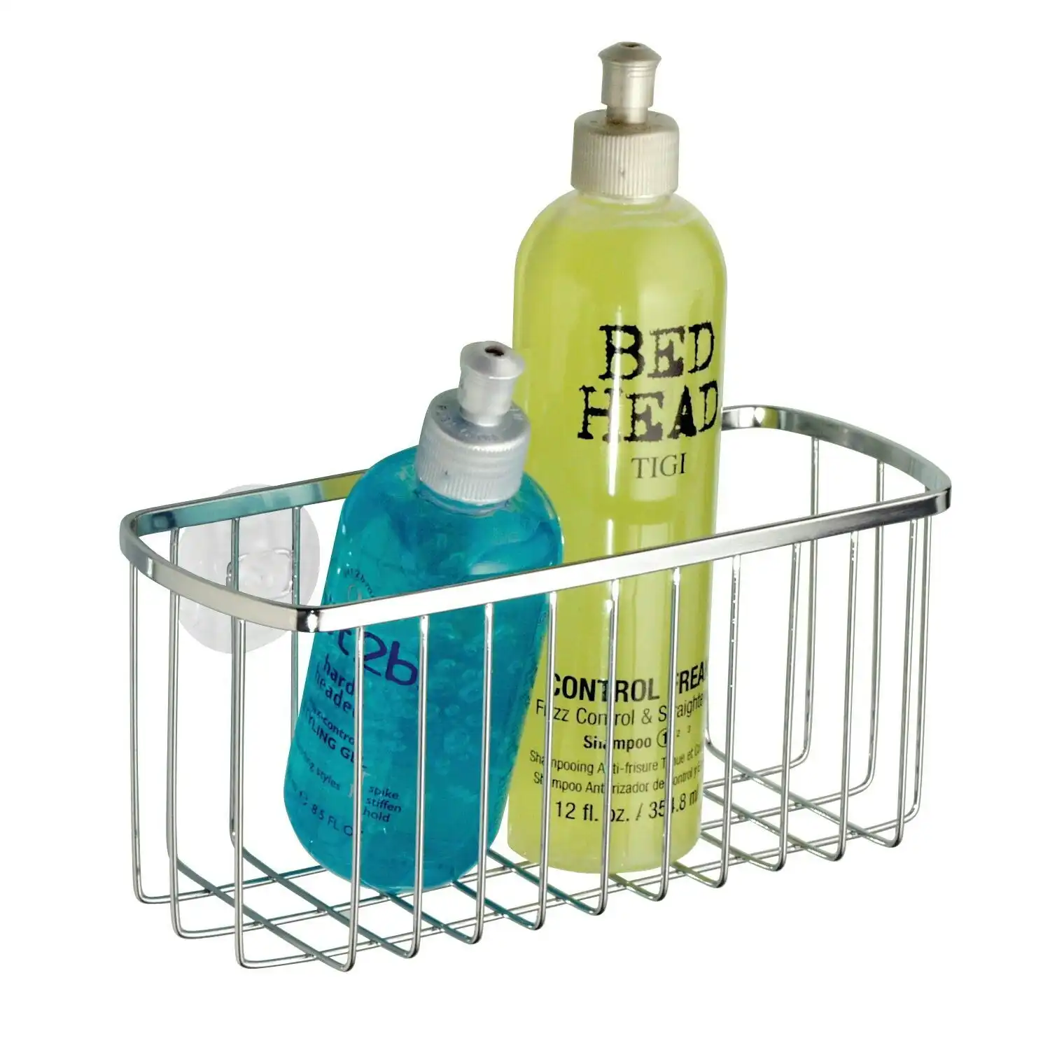 Idesign Gia 22.5x10cm Rectangular Suction Basket Shampoo/Soap Holder Organiser