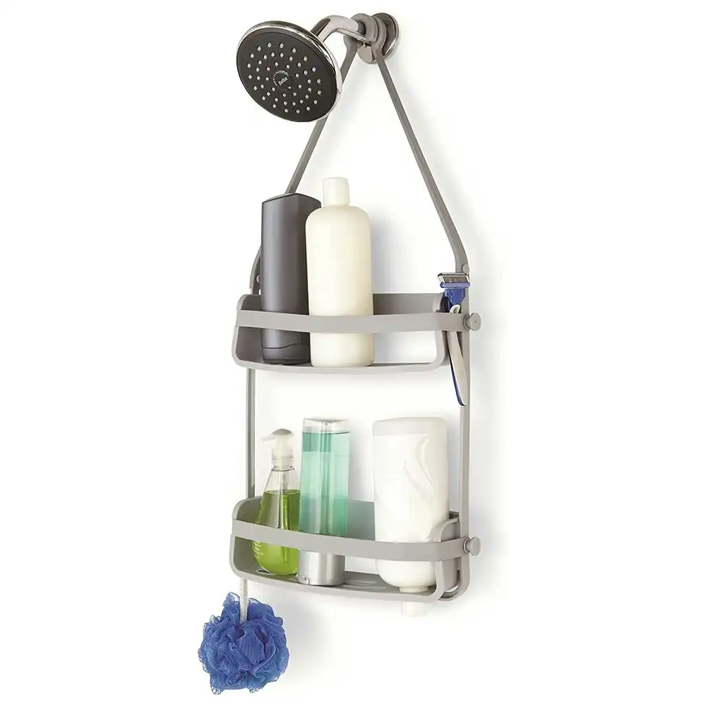 Umbra Flex Shower Head/Bathroom Hanging Storage Bottle Caddy Grey 31x9x65cm