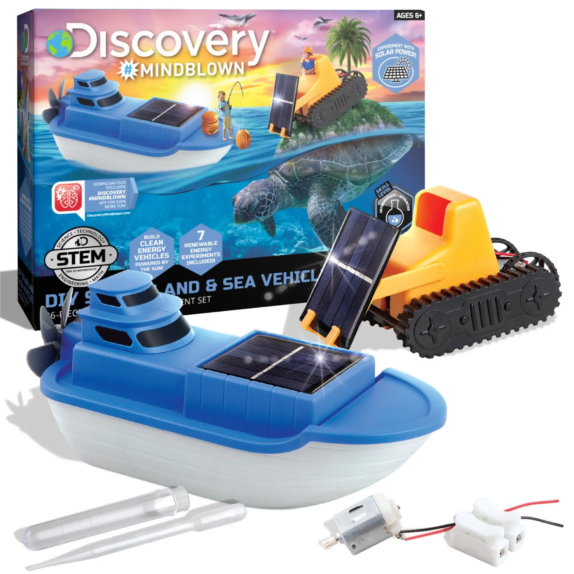 Discovery #Mindblown Kids DIY Solar Land and Sea Rover