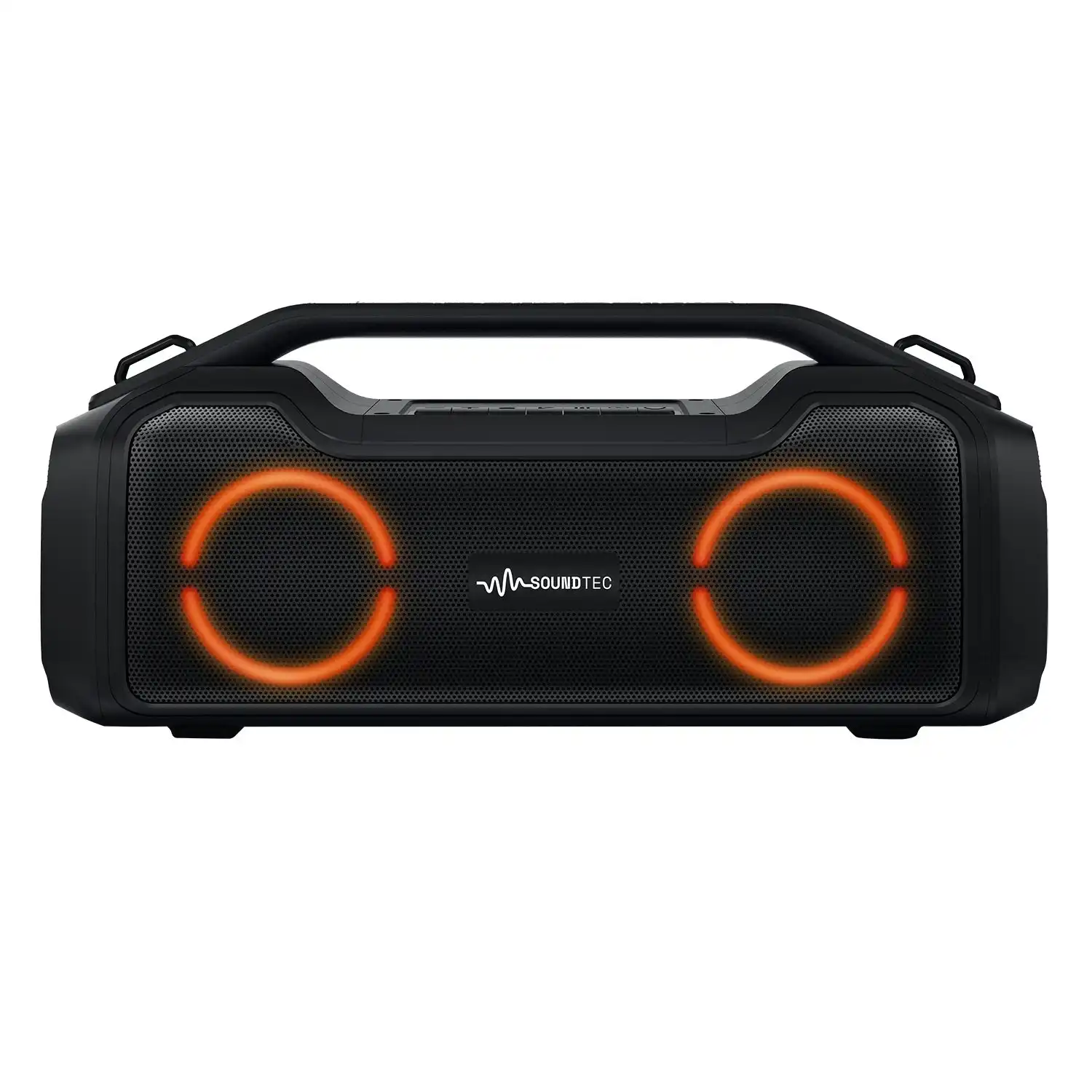 SoundTec 2.0CH Boombox: Bluetooth Speaker with Built-in Powerbank & RGB Lights
