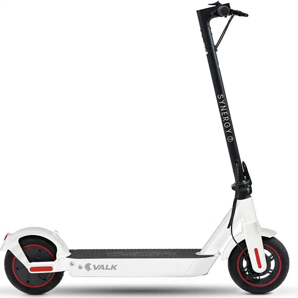 Valk Synergy 7 MkII Electric Scooter 500W 15Ah, Motorised eScooter for Adults, White