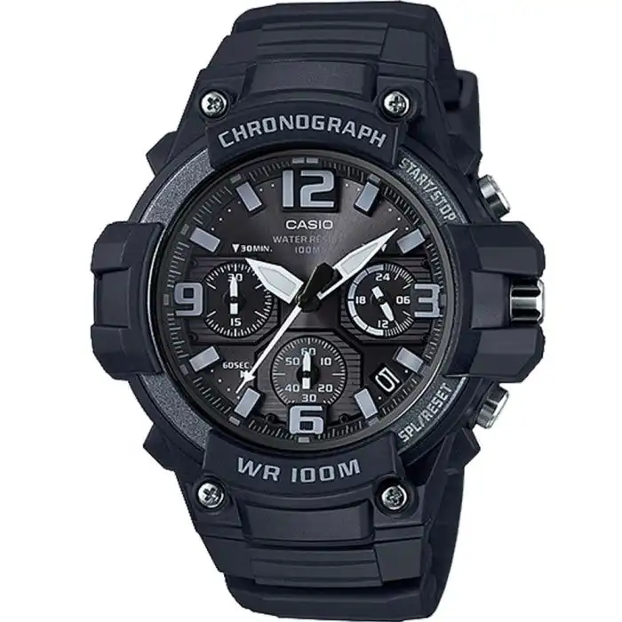 Casio MCW100H-1A3 Black Chronograph Watch