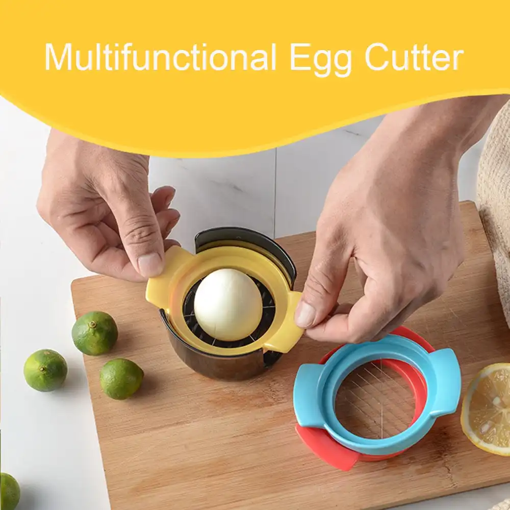 Multi-Functional 3 In 1 ABS Egg Cutter For Kitchen Gadget Set