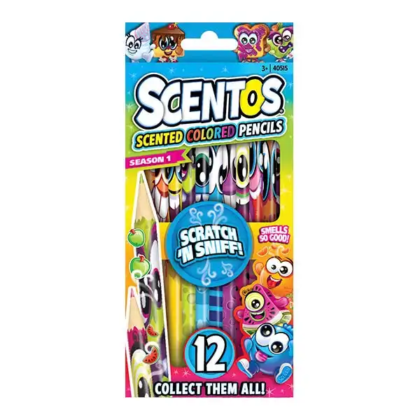 Scentos Scented Coloured Pencils- 12pk