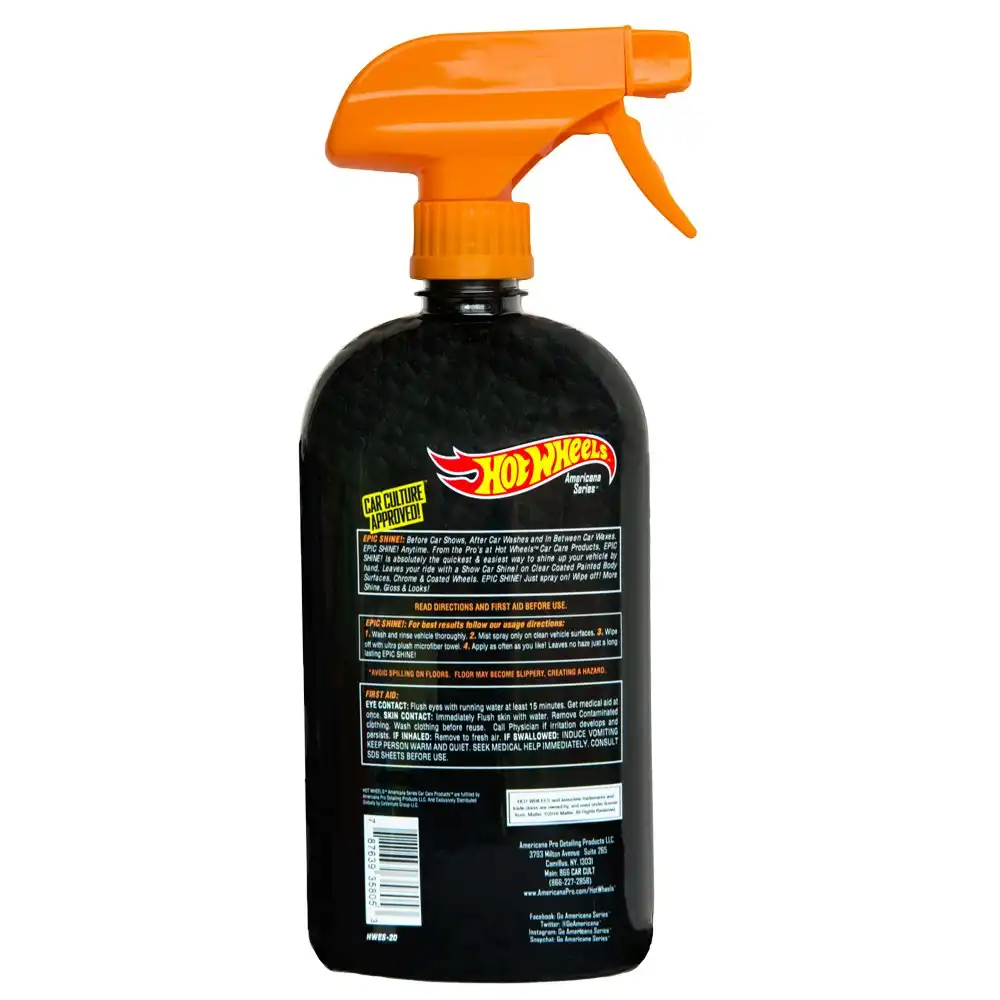 Hot Wheels Epic Shine Americana After Wash Car Care Cleaner/Protect Spray 590ml