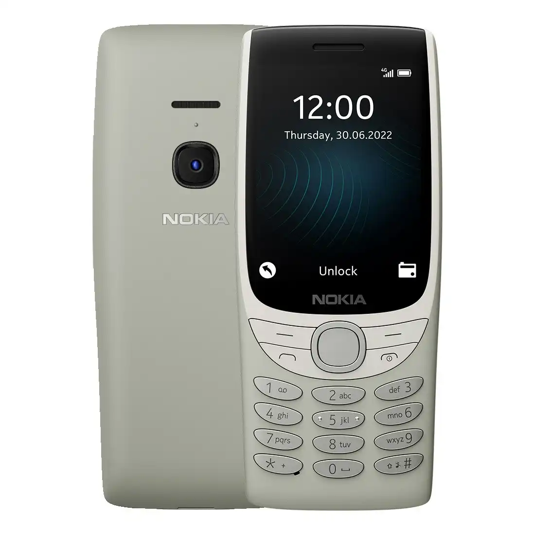Nokia 8210 4G (Dual Sim, 2.8 inches, 128MB/48MB) Feature phone - Anzo Sand