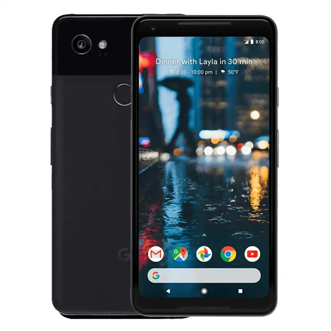 Google Pixel 2 XL (6.0", 64GB/4GB, 12.2MP) - Just Black [CPO] - As New