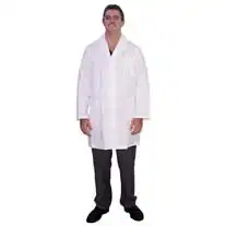 Livingstone Laboratory Coat with Press Stud Fastenings Extra Large (Male 127, Female 28) White