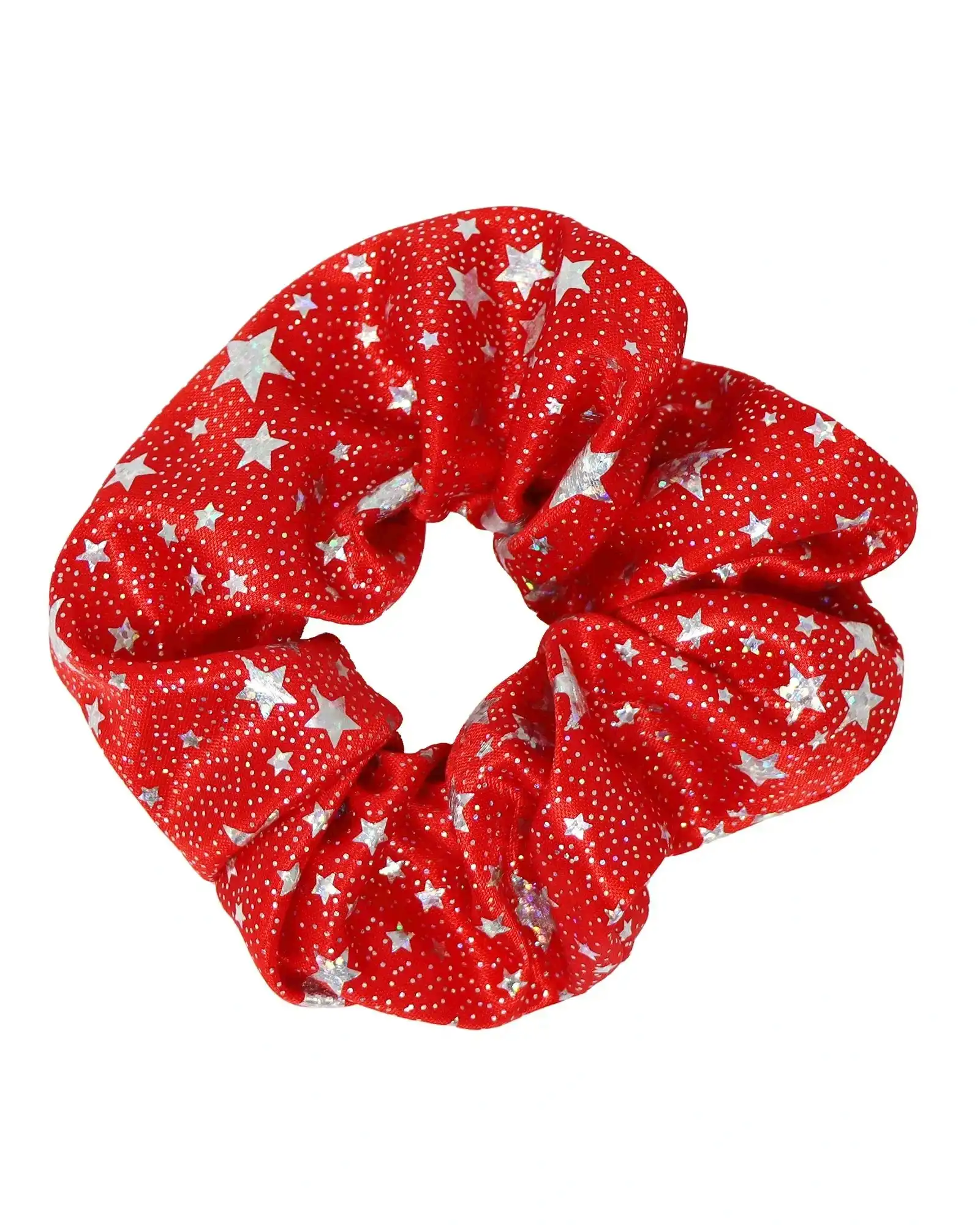 Pink Poppy Christmas Holiday Scrunchie