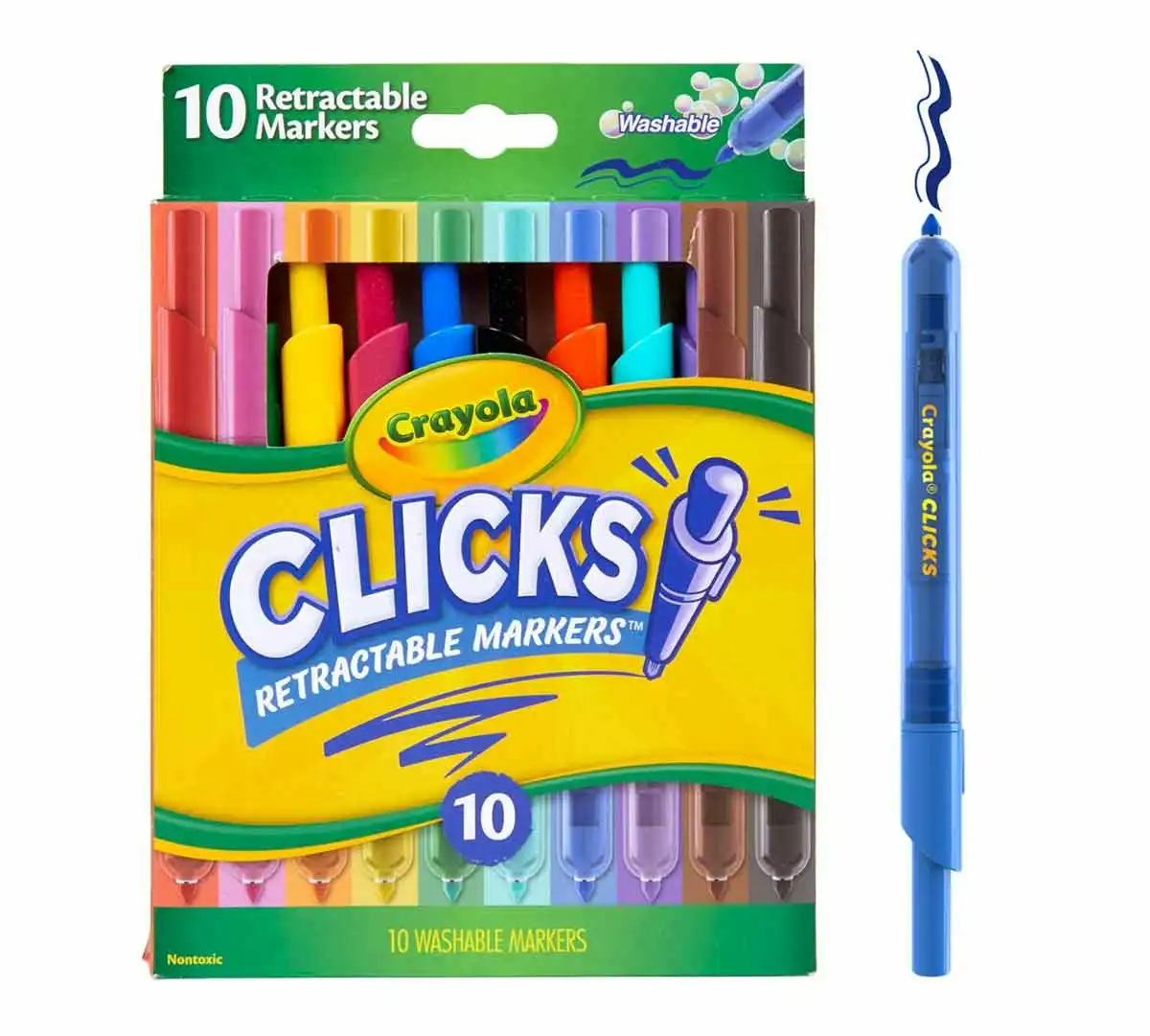 Crayola 10pk Super Clicks Retractable Markers