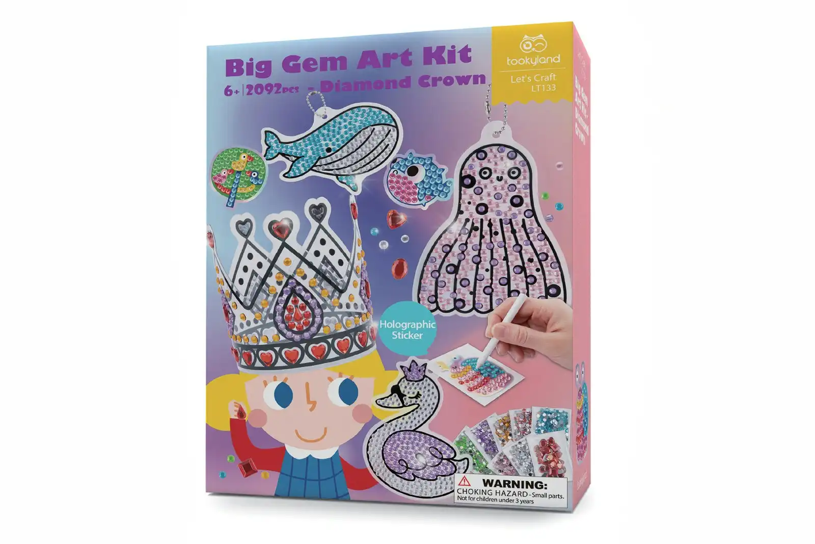 2092pc Tookyland Diamond Crown Big Gem Art/Craft Kit Kids Activity Fun Play 4+