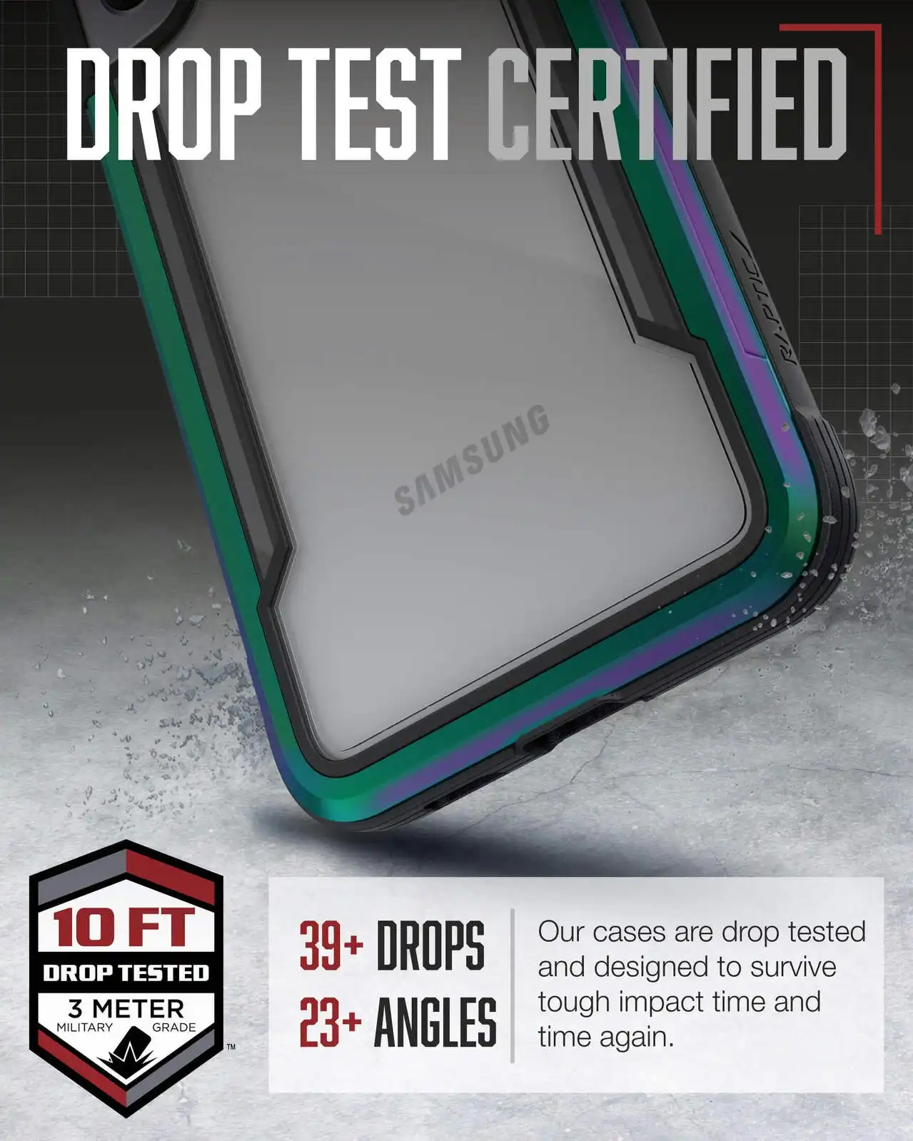 X-Doria Raptic Shield Pro Shockproof Case/Cover For Samsung Galaxy S22+ Irid