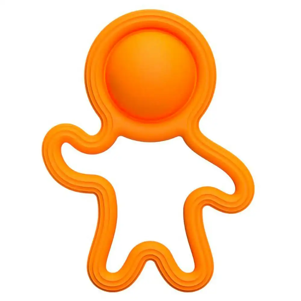 Fat Brain Toy Co. Lil Dimpl Kids Silicone Teether Toy Orange 14cm BPA-Free 0m+