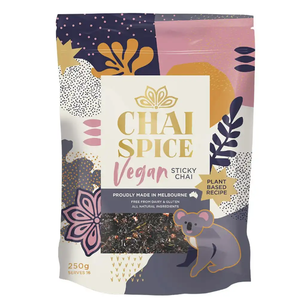 Chai Spice Vegan Friendly Sticky Chai Natural Hot Drink Blend Tea Mix 250G