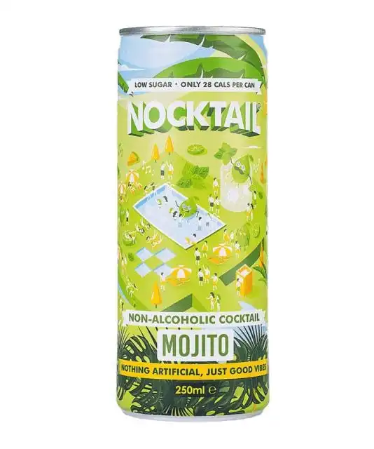 Nocktail Mojito Premixed Mocktail Non Alcoholic Beverage - 24 Cans