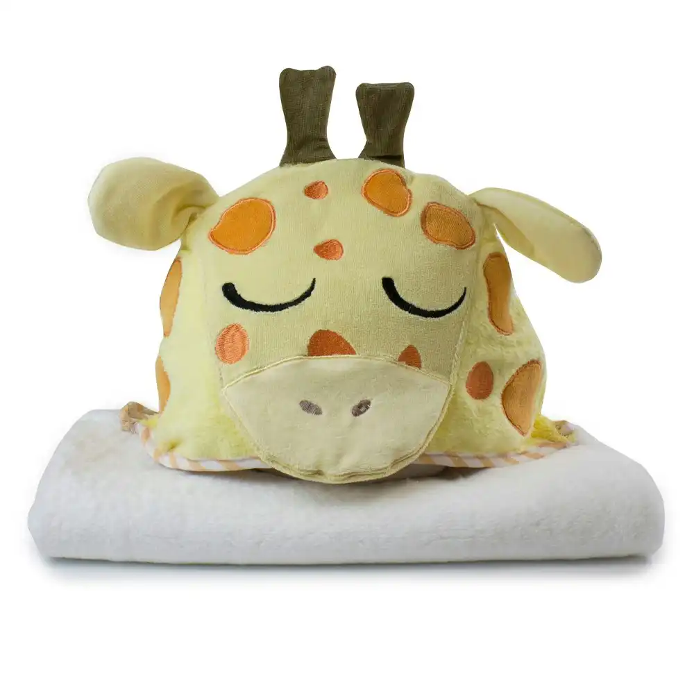 Bubba Blue Zoo Animal Giraffe Hooded Baby/Newborn/Infant Plush Bath Drying Towel
