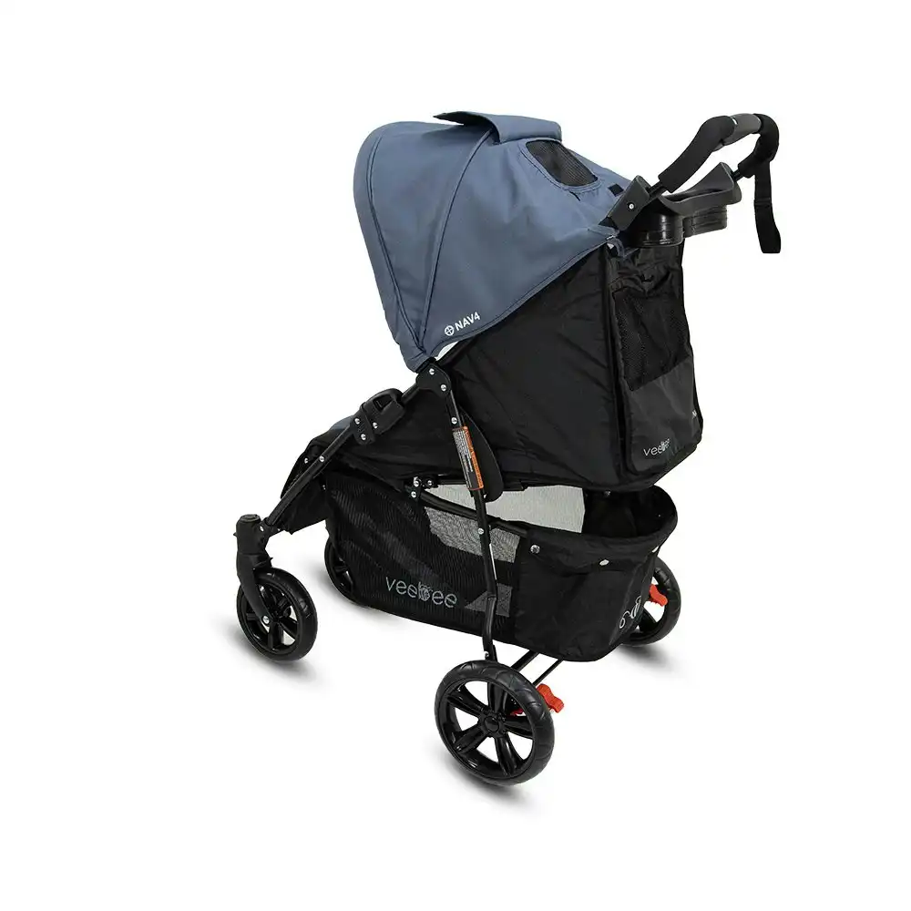 VeeBee Nav 4 100cm Stroller/Pram Foldable Kids/Toddler Newborn Baby 0m+ Glacier