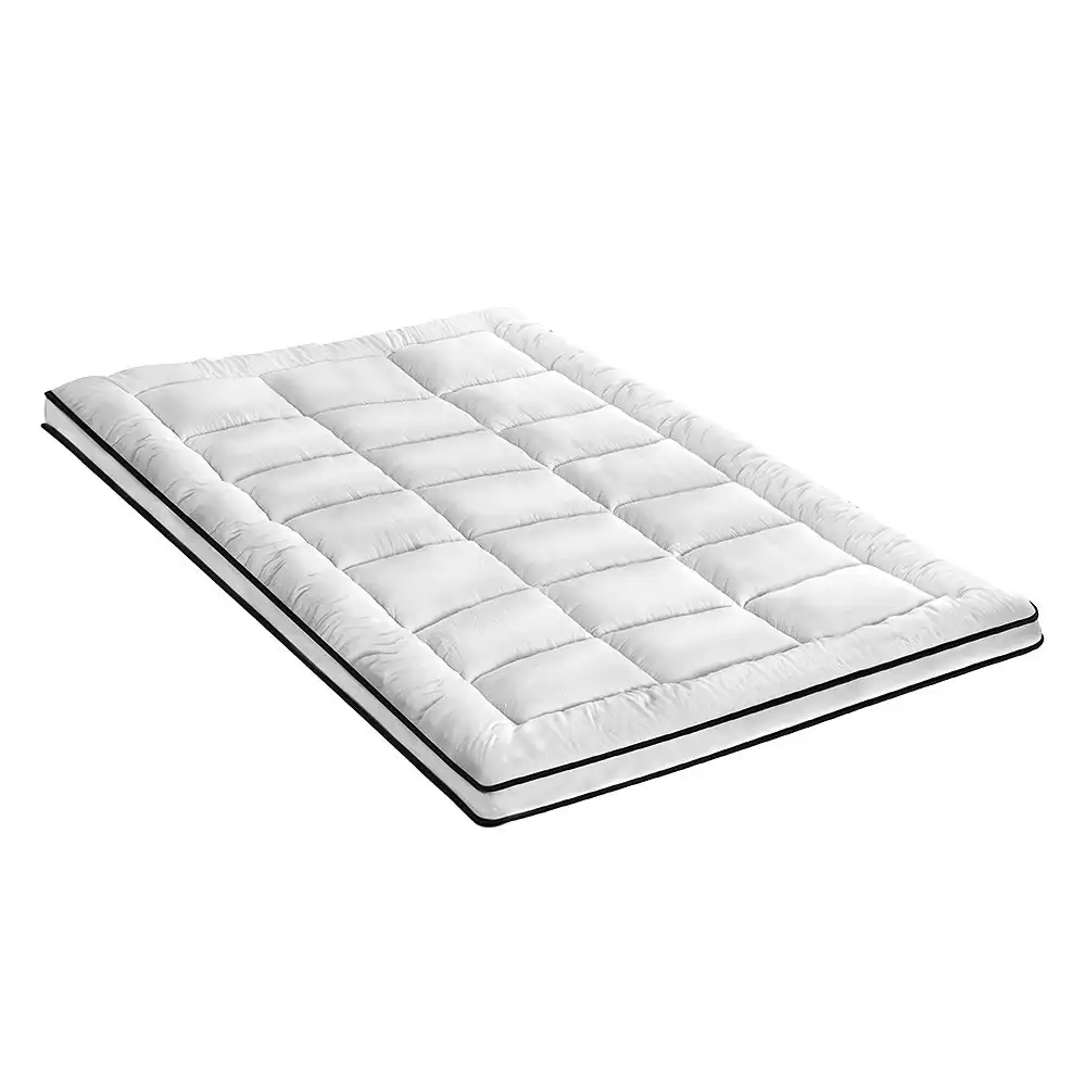Mona Bedding Pillowtop Mattress Topper 2Layer Microfibre Protector Bed Mat Pad Cover Underlay KS