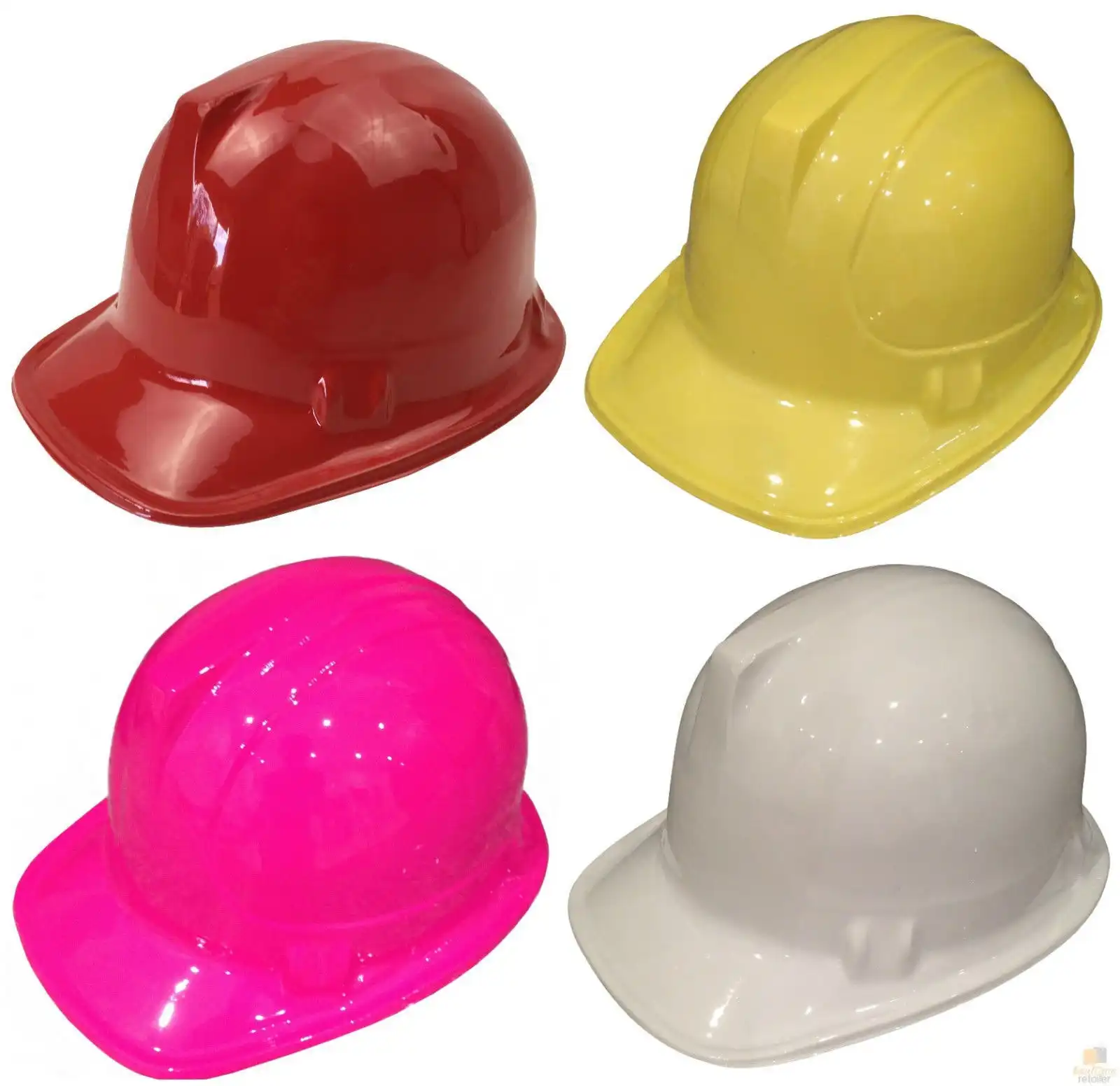 12x KIDS BUILDER HATS Construction Costume Party Helmet Safety Cap Children's