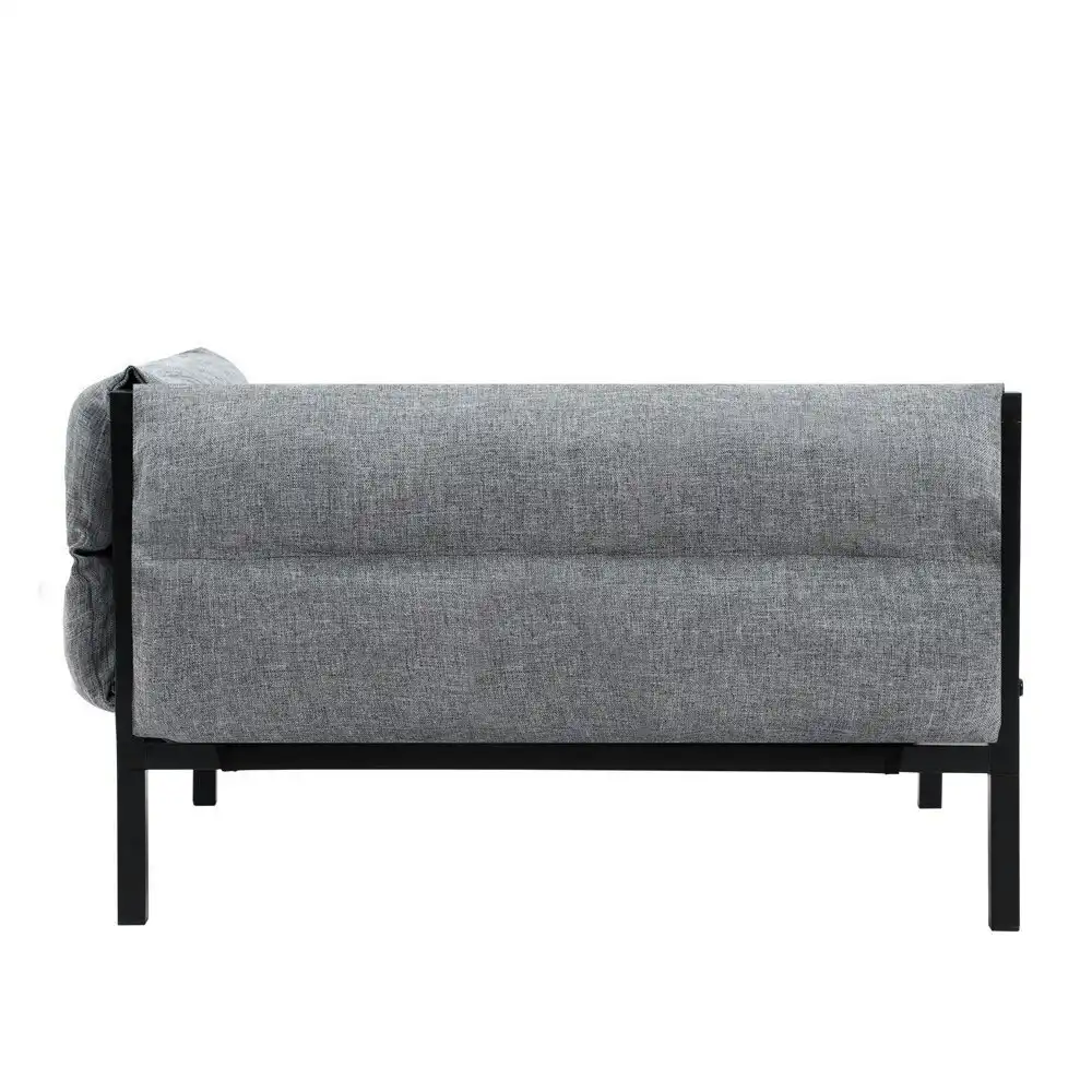 Paws & Claws 64.5cm Elevated Sofa Pet/Dog Medium Bed w/ Removable Cushion Grey