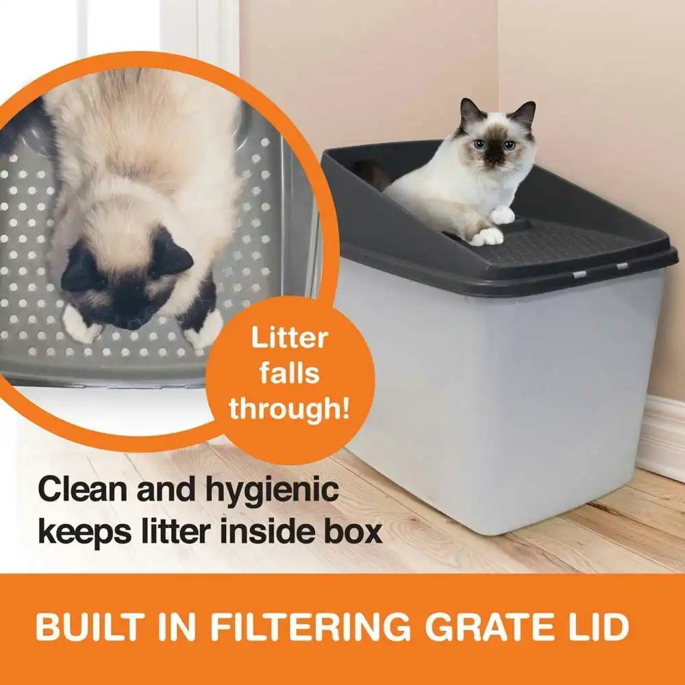 Paws & Claws Hide Away Pet/Kitten/Cat Litter Box w/ Built In Filtering Grate Lid