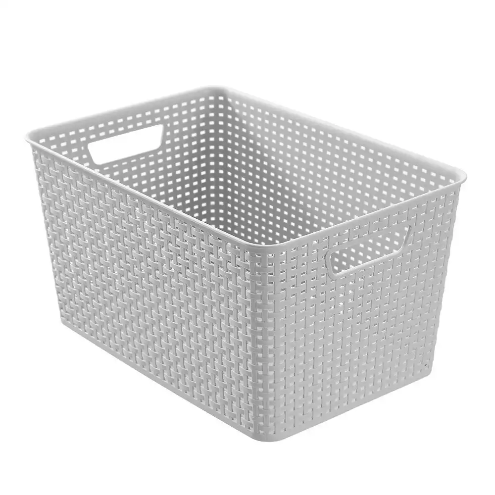2x Boxsweden Woven Storage/Container Basket Organiser 41.5x28.5x22cm Assorted