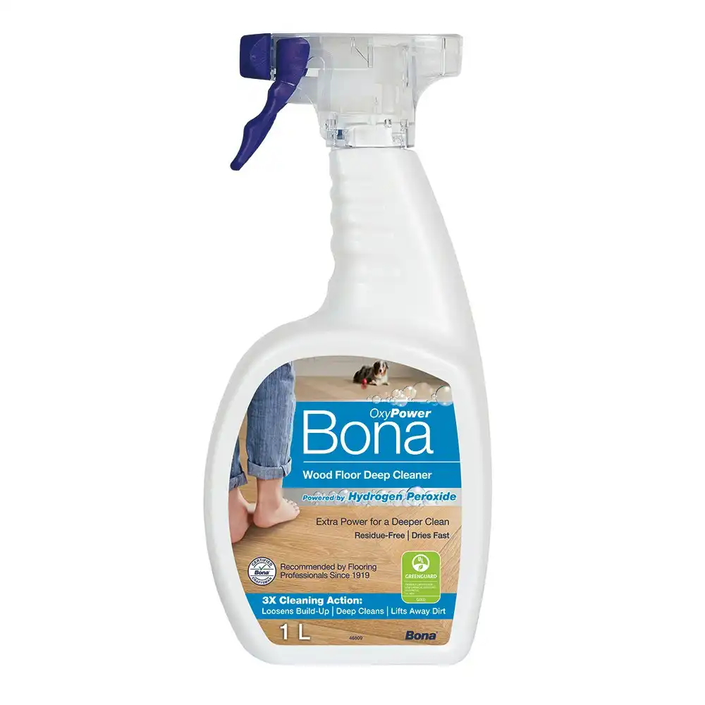 Bona 1L Wood Floors Deep Surface Cleaner Residue Free Spray w/Hydrogen Peroxide