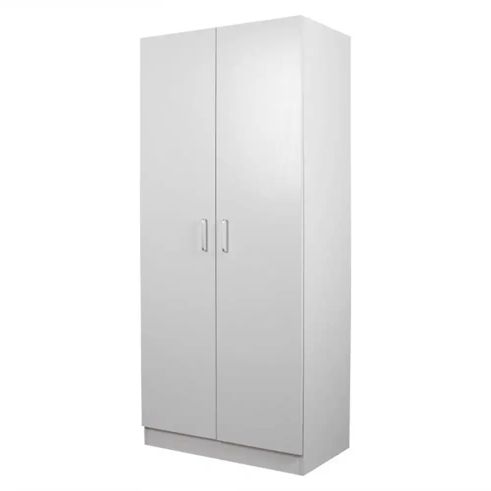 Jace 2-Door Multi-Purpose Wardrobe Closet Clothes Storage Cabinet - White