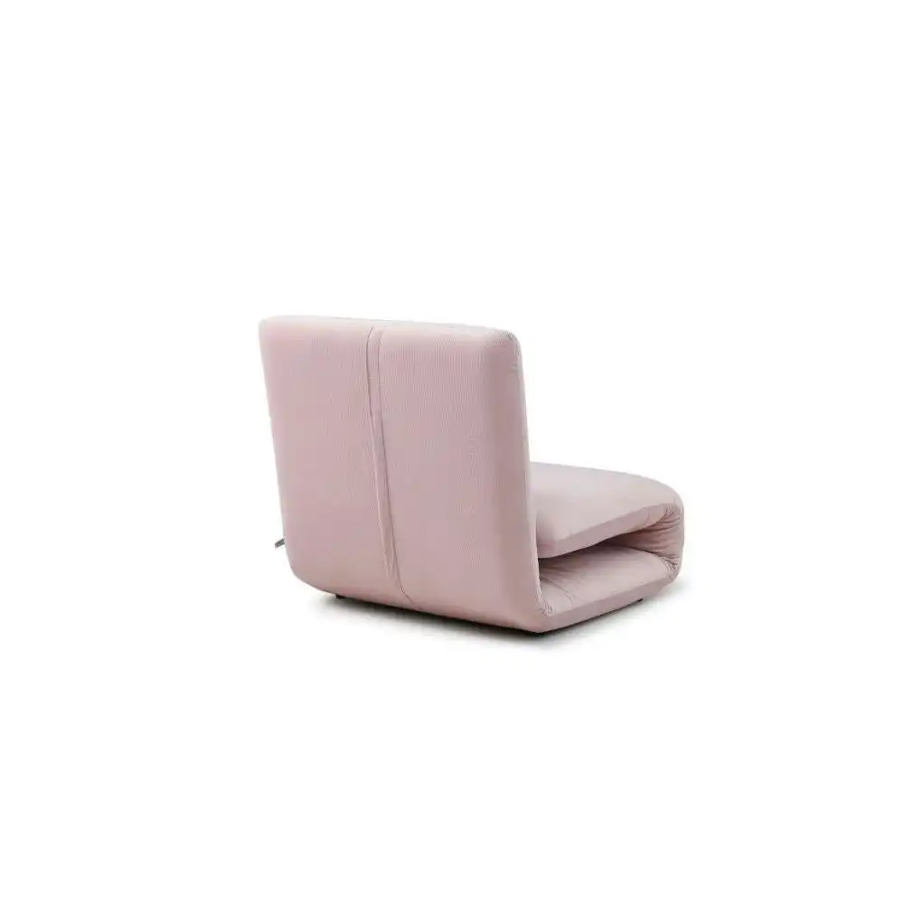 Single Foldable Fabric Sofa Bed - Pink
