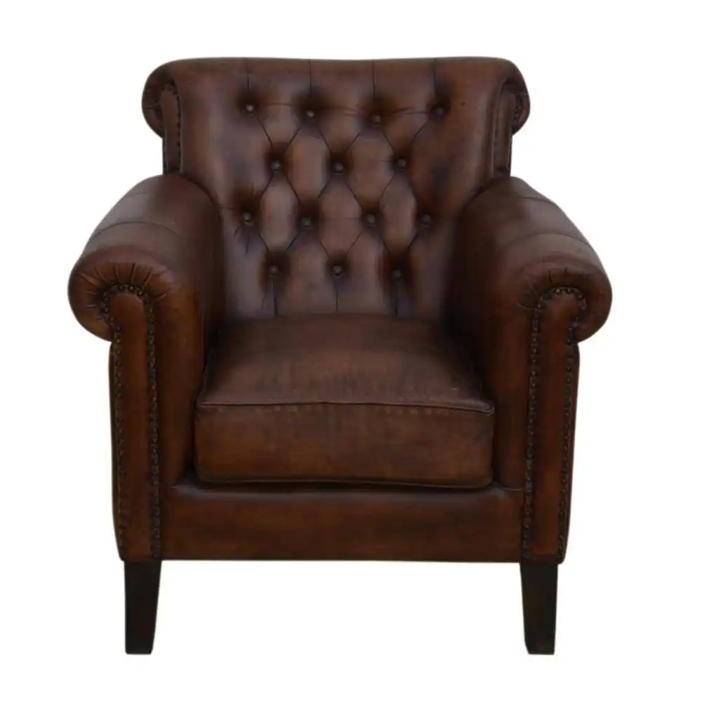 Carson Leather ArmChair Relaxing Accent Chair