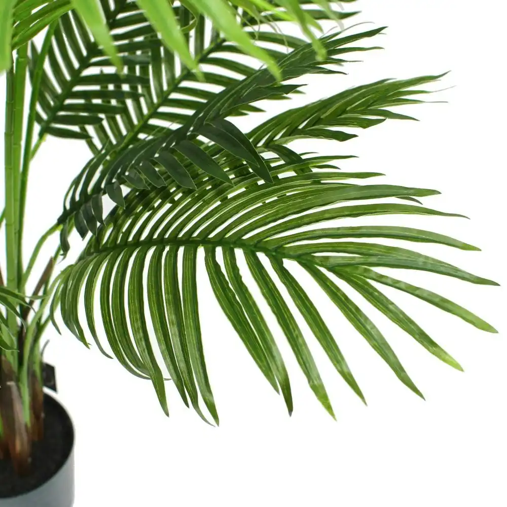 Glamorous Fusion Bright Green Areca Palm Tree Artificial Fake Plant Decorative 137cm In Pot - Green