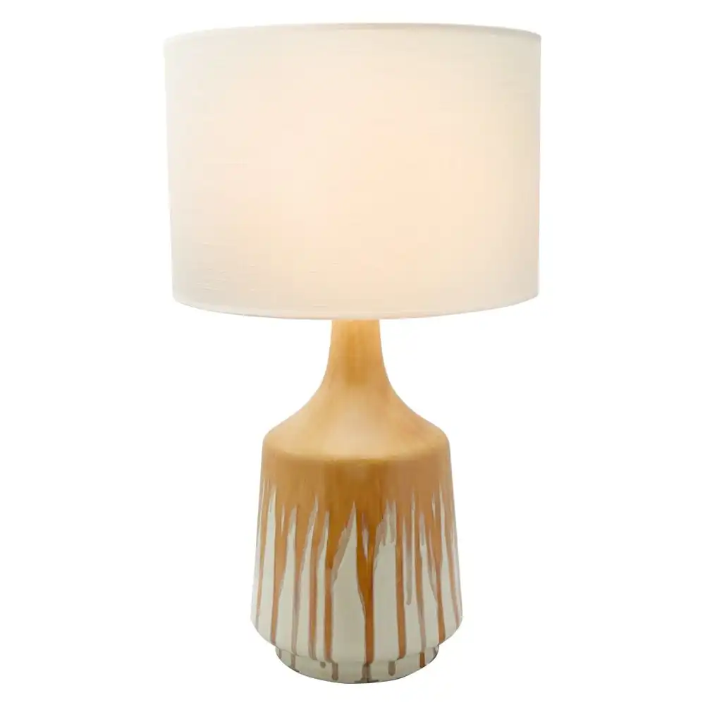 Docel Ceramic Base Table Desk Lamp - Yellow / White