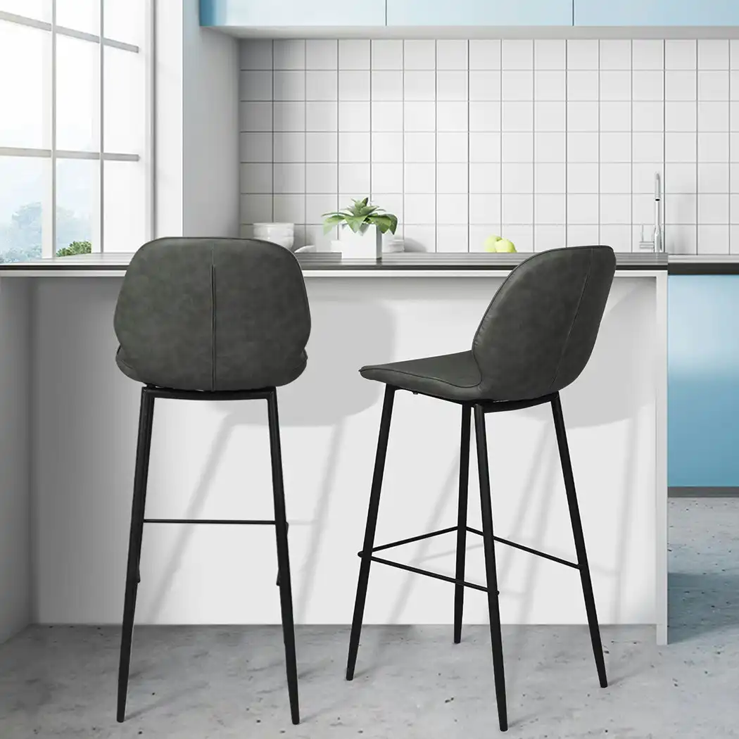 Levede 2x Bar Stool Barstools Counter Chair PU Padded Kitchen Pub Restaurant