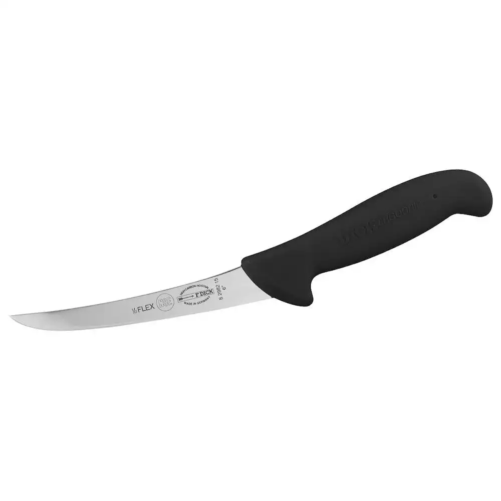 F DICK Ergogrip 6" / 15cm Curved Flexible Blade Boningknife 8298115   Black