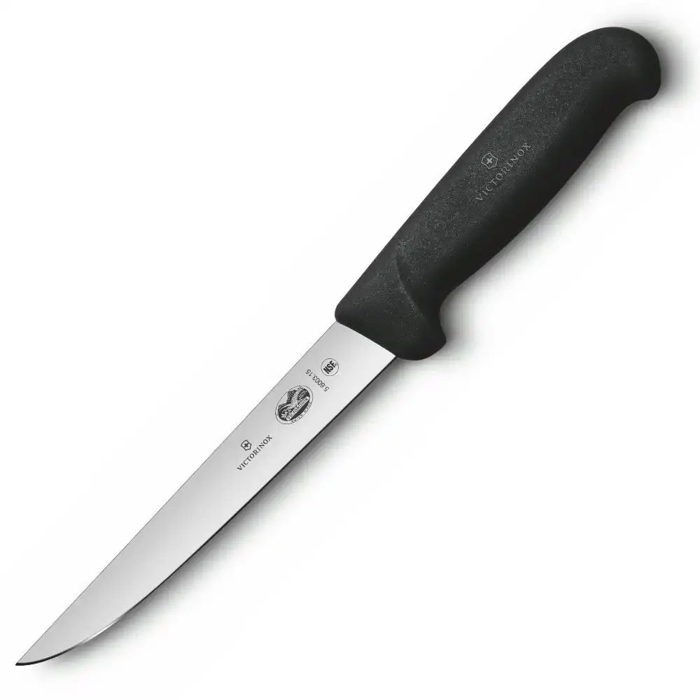 Victorinox Straight Boning 15cm Knife | Black Fibrox 5.6003.15